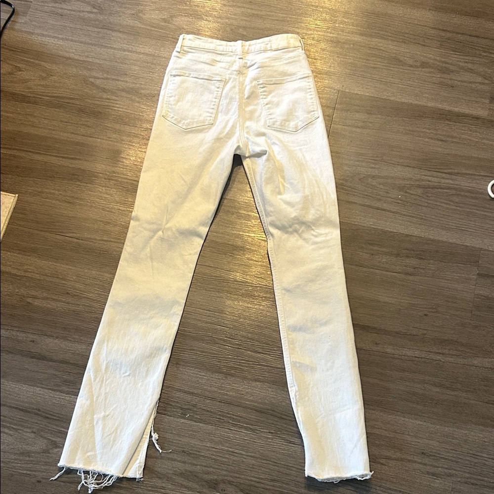 Zara White Distressed Skinny Jeans - Picture 3 of 3